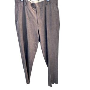 Joseph Abboud Men's Brown 100% Wool Pants